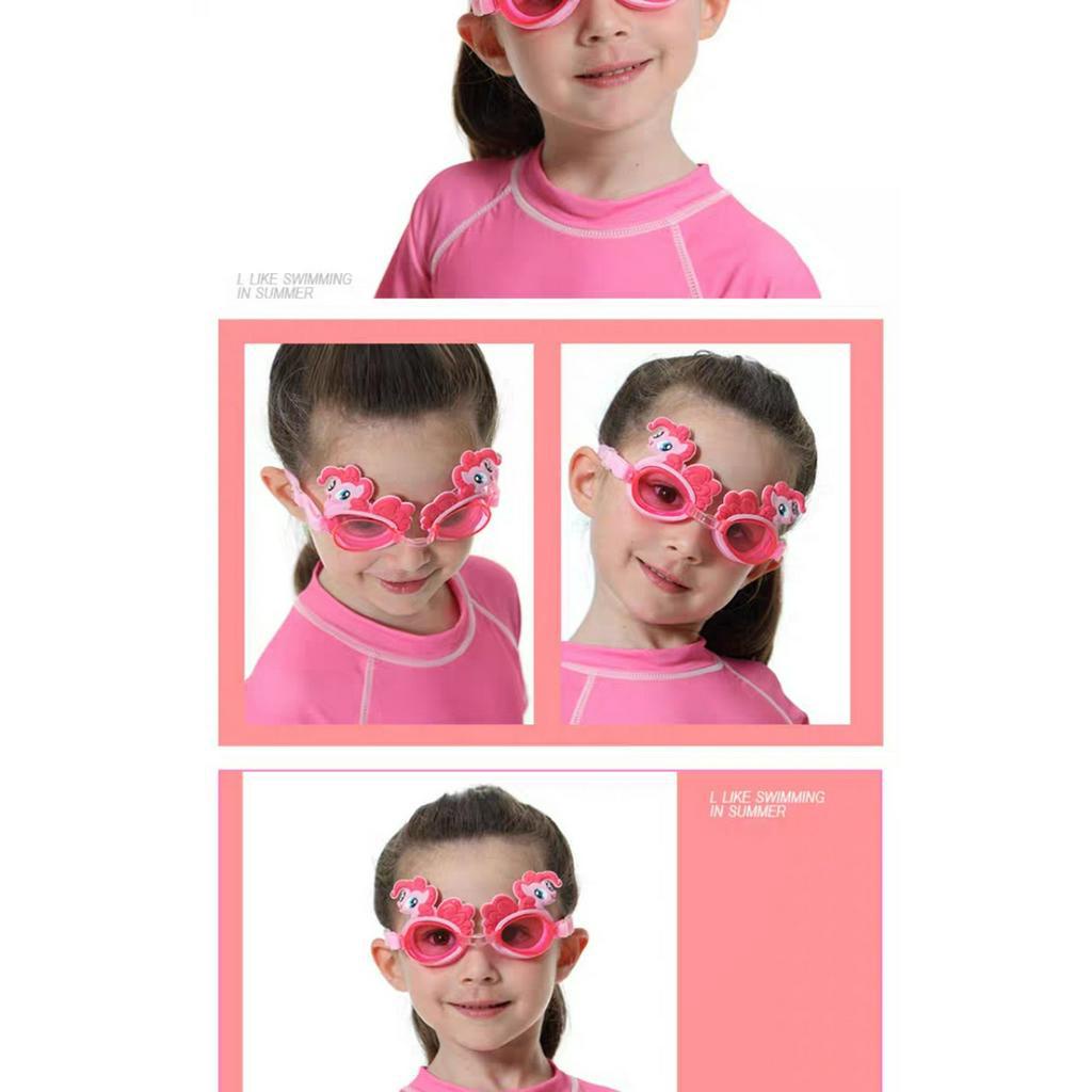 Kính bơi cho bé trai, bé gái từ 3 đến 7 tuổi - Hoạt hình ngộ nghĩnh - Tặng kèm nút bịt tai.