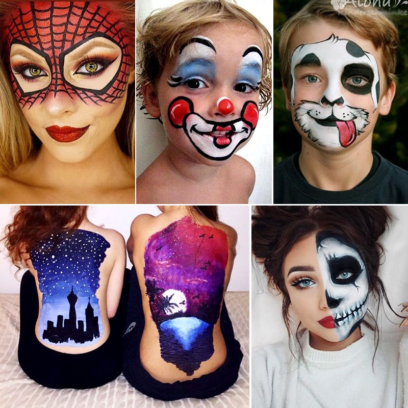 Sơn vẽ mặt và cơ thể hóa trang Halloween cho bé màu sắc omshidi.my10.6 | BigBuy360 - bigbuy360.vn