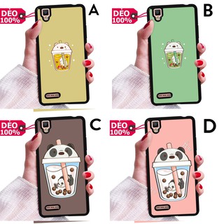 ỐP LƯNG OPPO F1 (A35) LY TRÀ SỮA GẤU ĐÁNG YÊU