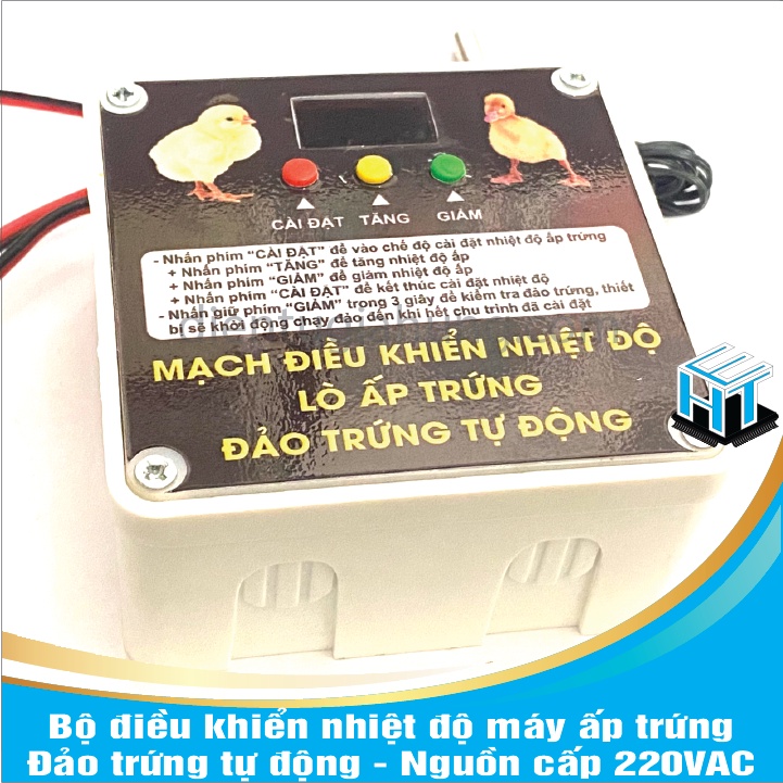 Bộ điều khiển nhiệt độ máy ấp trứng, đảo trứng tự động nguồn cấp 220VAC