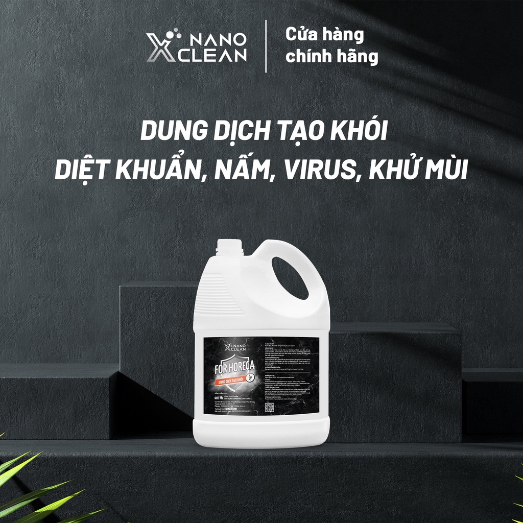 DUNG DỊCH TẠO KHÓI PHUN KHÓI NANO BẠC 5L/4L&CHAI XỊT KHỬ MÙI ÔTÔ NANO XCLEAN 500ML-KHỬ MÙI-KHÁNG KHUẨN- AHT CORP