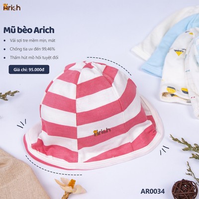 Mũ cho em bé vải sợi tre Arich size lớn
