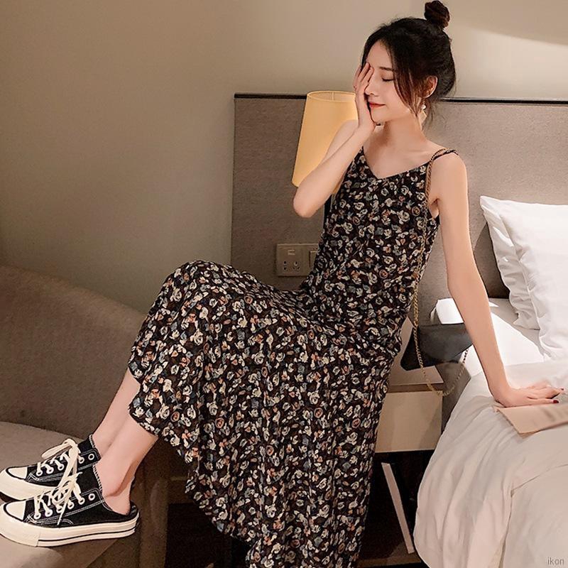 Đầm kiểu đuôi cá họa tiết hoa thời trang phong cách retro
