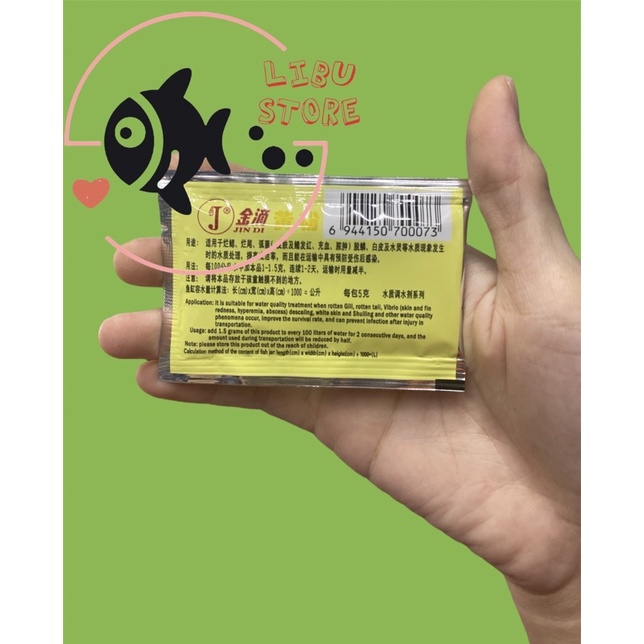 JINDI VÀNG phòng và chữa nấm trắng cho cá cảnh - 1 Gói