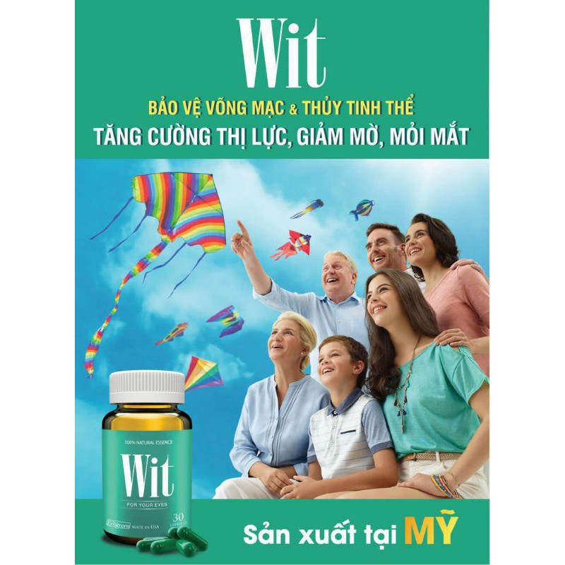 Wit Bổ Mắt 30 Viên ( Hàng Chính Hãng USA, Có Quảng Cáo Trên VTV1 )