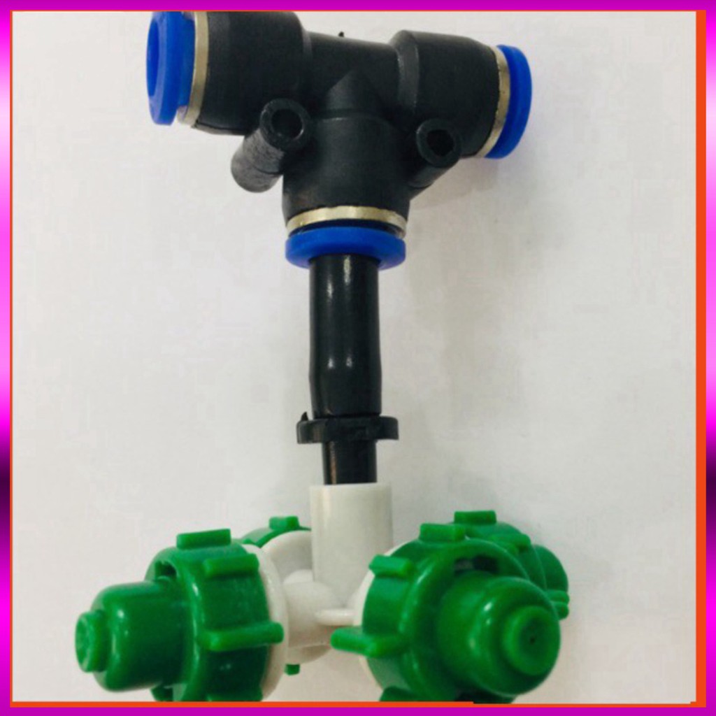 [GIÁ TỐT]  Béc phun sương 4 cửa kèm kết nối nhanh ống 8mm (4tia)