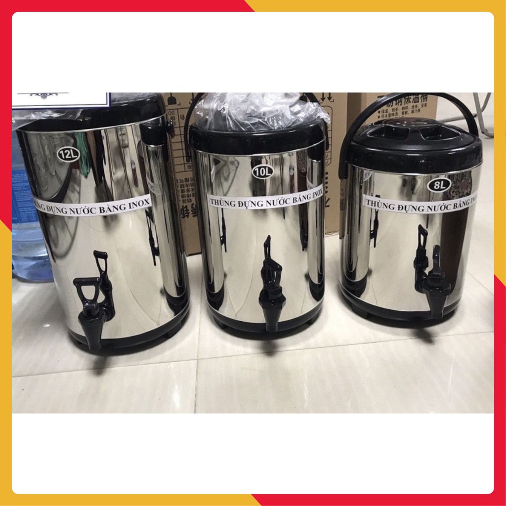 BÌNH ĐỰNG NƯỚC BẰNG INOX CÓ VÒI (HÀNG XỊN)