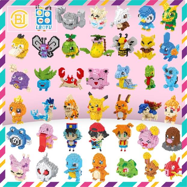 Đồ Chơi Lego 3D Lắp Ráp Hình Pokemon, Pikachu, Từ 240 - 380 mảnh, Full Box Hàng Cao Cấp