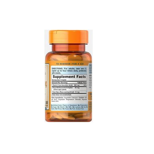 Viên uống bổ sung vitamin C của Puritan's Pride - Vitamin C 500mg 100 viên