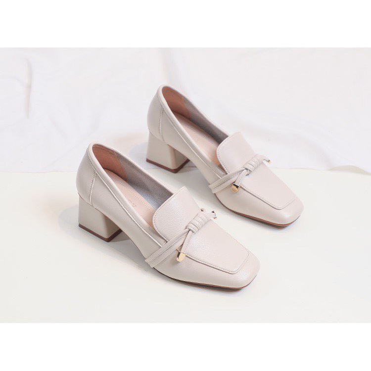 Giày Da Nữ Loafer đế cao 5cm