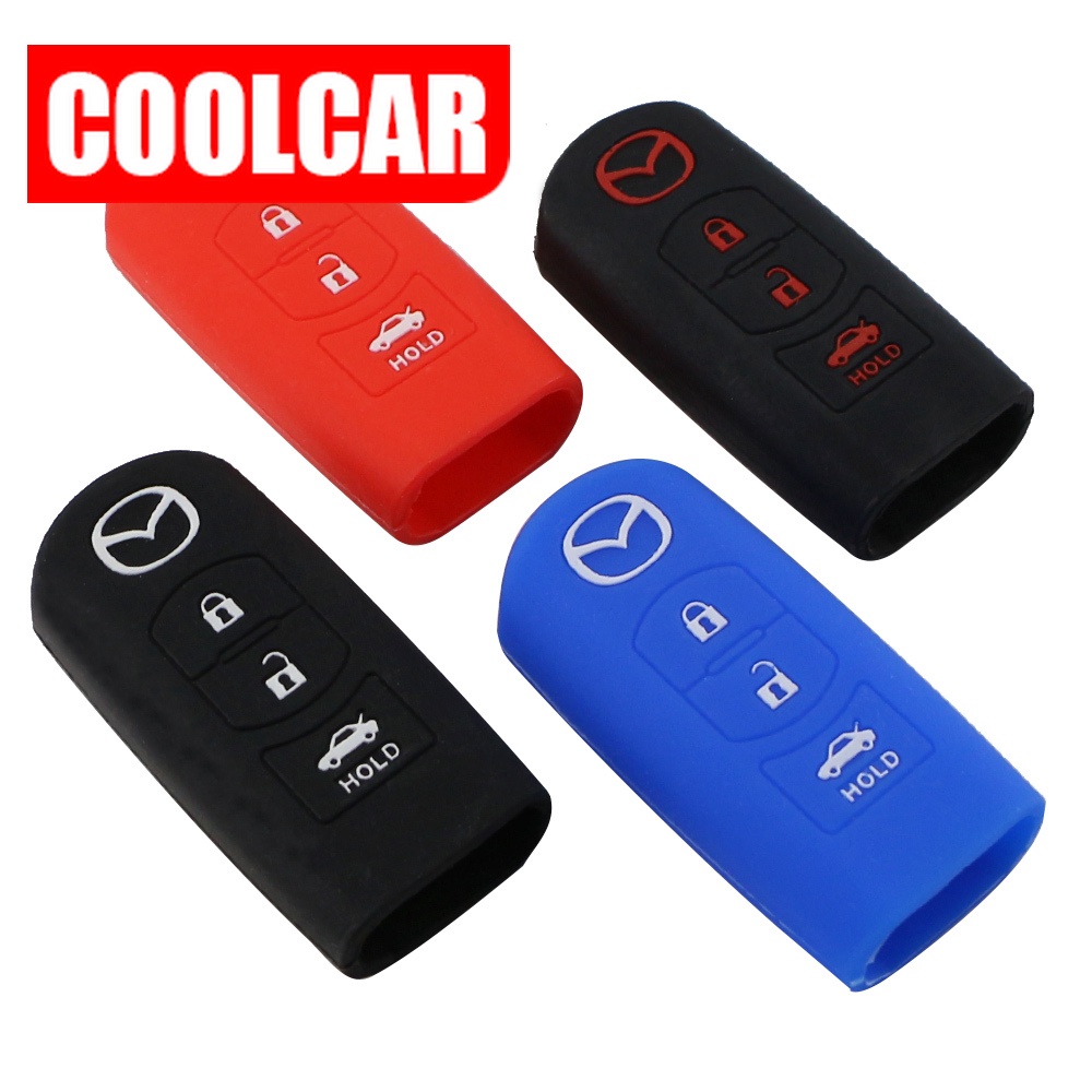 Vỏ Silicone Bảo Vệ Chìa Khóa Xe Hơi Mazda 3 5 6 Axela Cx5 Cx7 Atenza Core - Wing 3 Nút