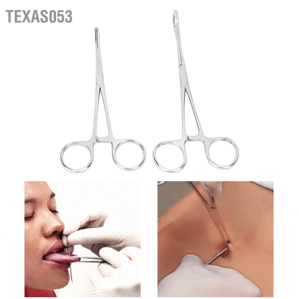 [Hàng Sẵn] Bộ Dụng Cụ Xỏ Khuyên Cơ Thể chuyên nghiệp Kẹp xỏ khuyên bằng thép không gỉ【Texas053】
