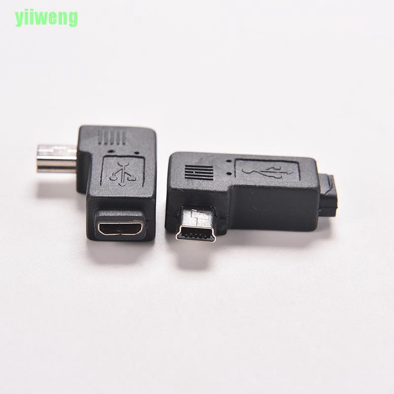 Đầu Chuyển Đổi Micro Usb 5pin Sang Mini 5pin 90 Độ