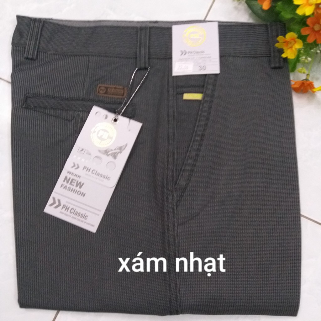 Quần kaki trung niên caro nhí.