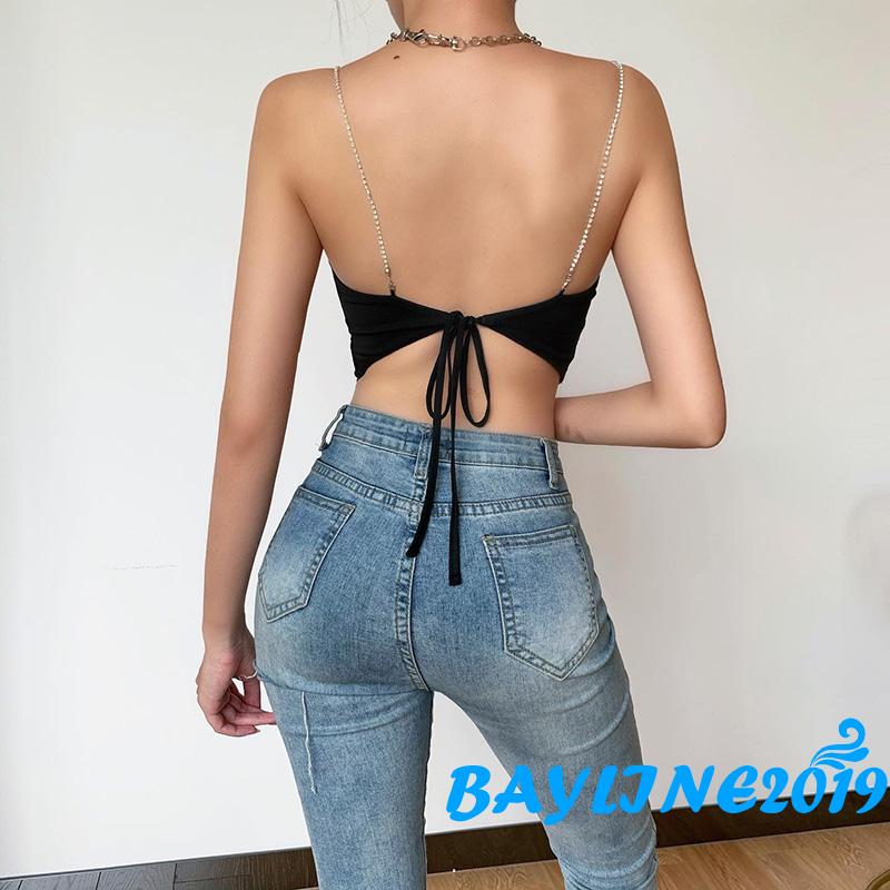 Áo croptop dây buộc dây lưng gợi cảm cho nữ