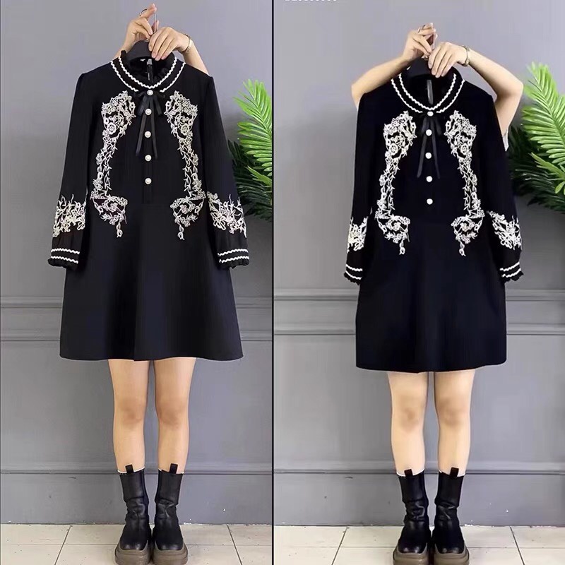 Đầm Quảng Châu Họa Tiết Thiết Kế Cao Cấp