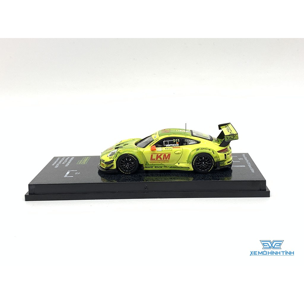 Xe Mô Hình Porsche 911 GT3 R Macau GT Cup FIA GT World Cup 2018 Laurens Vanthoor 1:64 Tarmac Works ( Vàng )