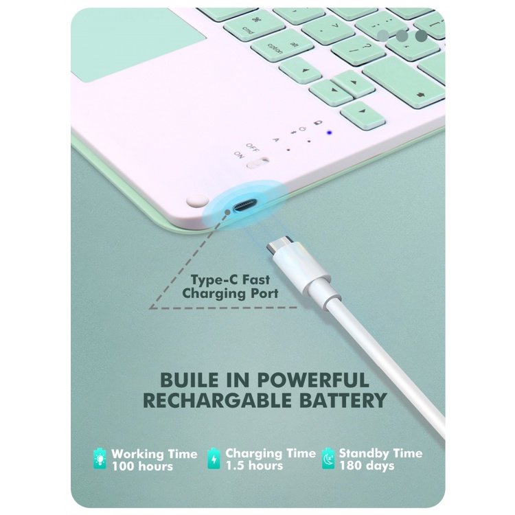 Vỏ bàn phím Bluetooth GOOJODOQ có touchpad thích hợp cho 11 2020 2021 2018 Air 4 10.9
