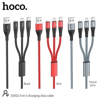 Cáp sạc nhanh Hoco 3 đầu IP-Type C-MicroUSB (3in1)