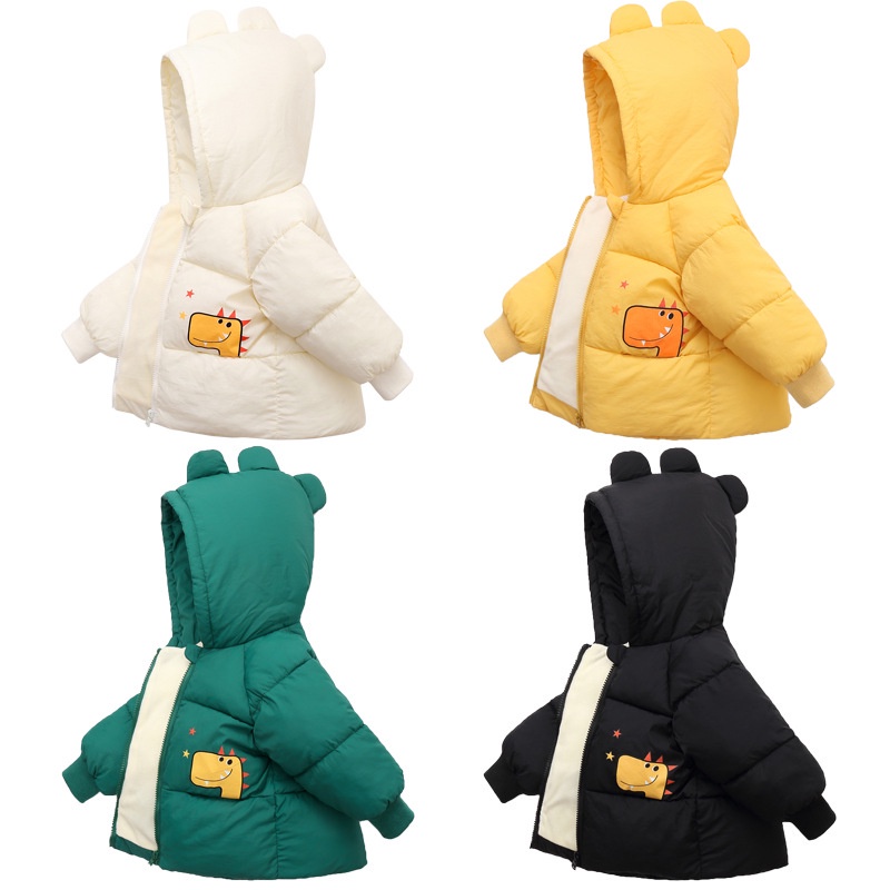 áo phao ba lớp HÌNH KHỦNG LONG cho bé trai gái siêu cute-quần áo trẻ em mùa đông-thời trang việt nam xuất khẩu