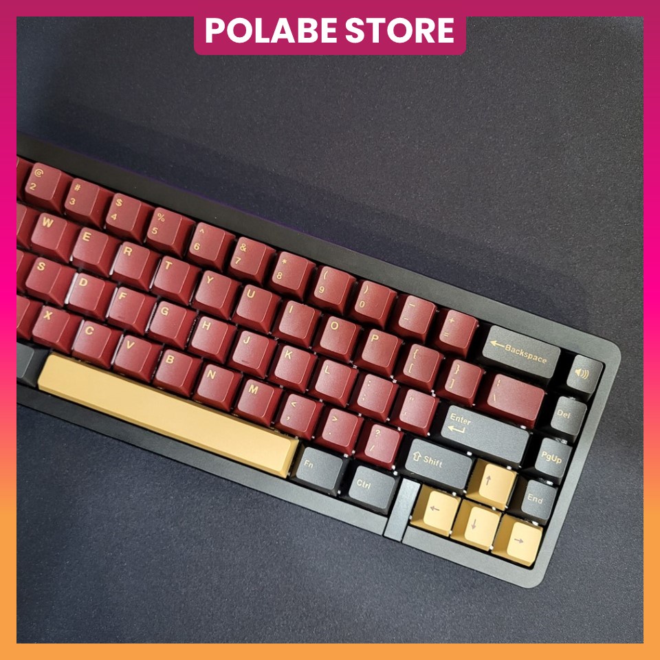 Keycap Red Samurai Cherry Double Shot, keycap Cherry bàn phím cơ nhiều nút cân nhiều layout - Polabe Store