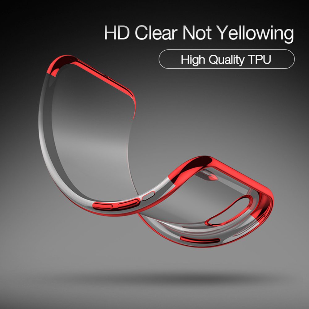 Ốp Điện Thoại Tpu Silicon Mềm Siêu Mỏng Trong Suốt Mạ Viền Dành Cho Iphone Xs Xs Max Xr X 8 7 Plus 6s 6 | BigBuy360 - bigbuy360.vn