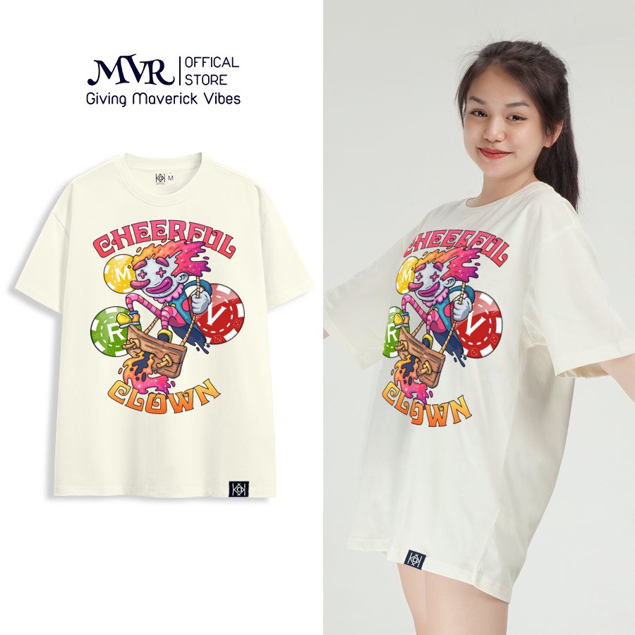 Áo Phông Thun Cotton Phom Rộng In Hình Chú hề Clownz Phong Cách Oversize MVR KK3772