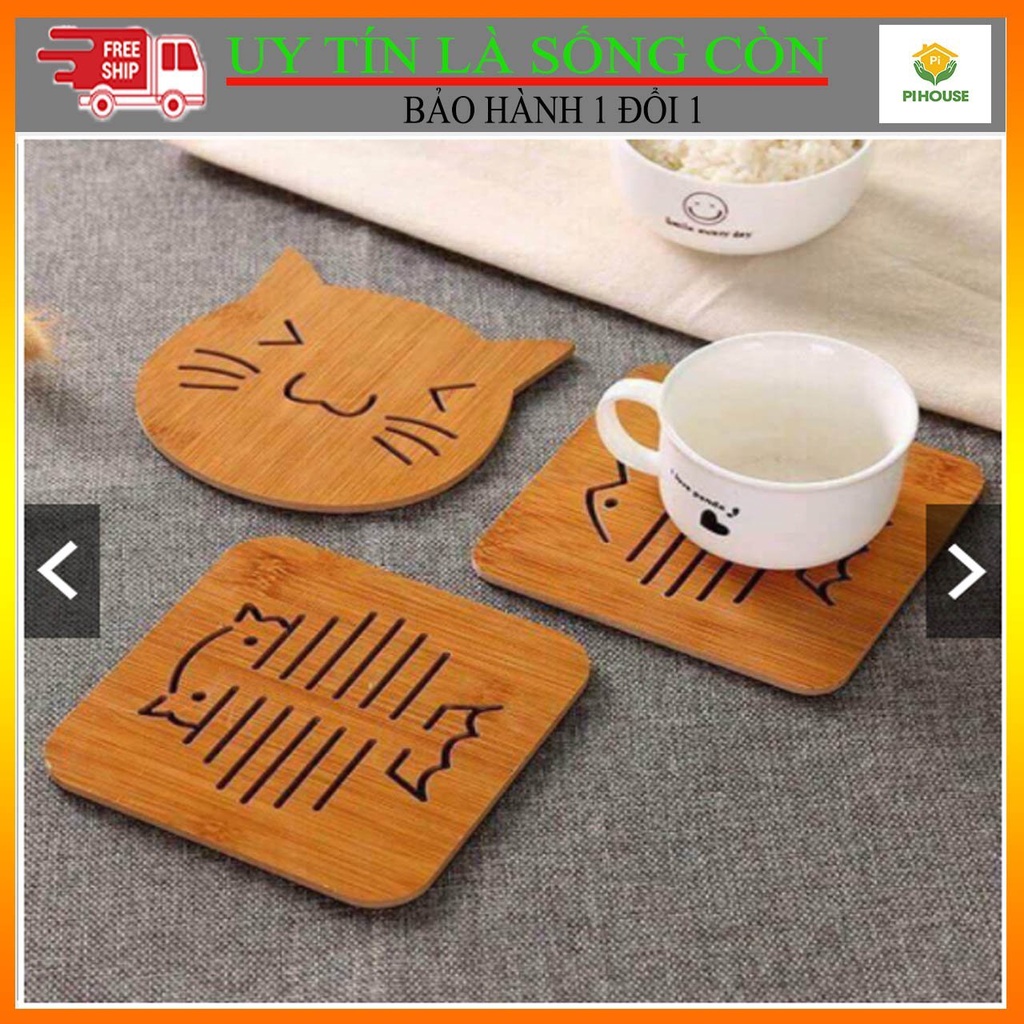 Miếng Lót Ly, Lót Cốc Chén, Lót Bàn Ăn, Lót Đế Nồi Xoong Chống Nhiệt Tiện Lợi Thẩm Mỹ Trang Trí Nhà Bếp, Lót Ly Cafe