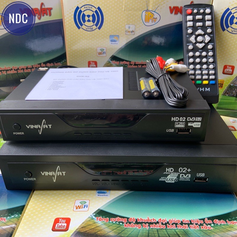 Bộ Truyền Hình Vệ Tinh Vinasat HD02+ (THVL1,2, ANTV, TTXVN,.HD Miễn Phí)