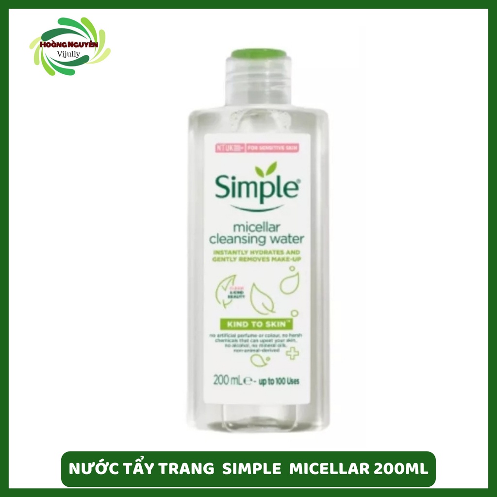Nước Tẩy Trang Dịu Nhẹ Simple Kind To Skin Micellar Water 200ml