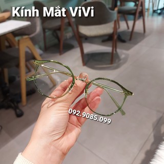 Gọng kính cận thời trang hàn quốc nữ V22641 chất liệu kim loại kết hợp nhựa, nhận cắt cận viễn loạn Kính mắt ViVi