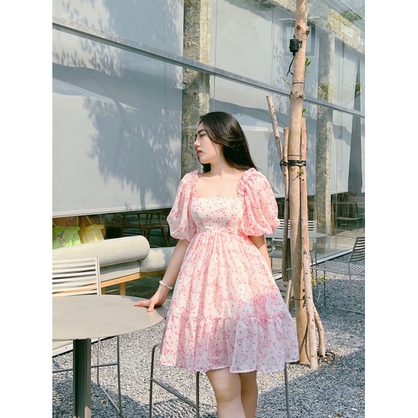 Đầm Nữ BabyDoll Bản Giới Hạn, Đầm Nữ Dáng Xoè Thiết Kế Cao Cấp , Vải Hoa Nhí Lót Đầy Đủ, 2 Màu