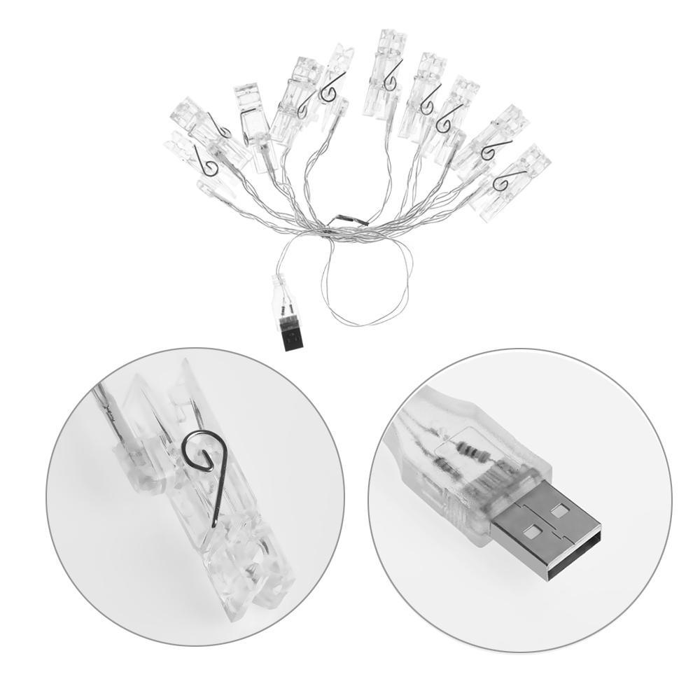 Kẹp Ảnh Đèn LED Màu Trắng Ấm Áp Ket1