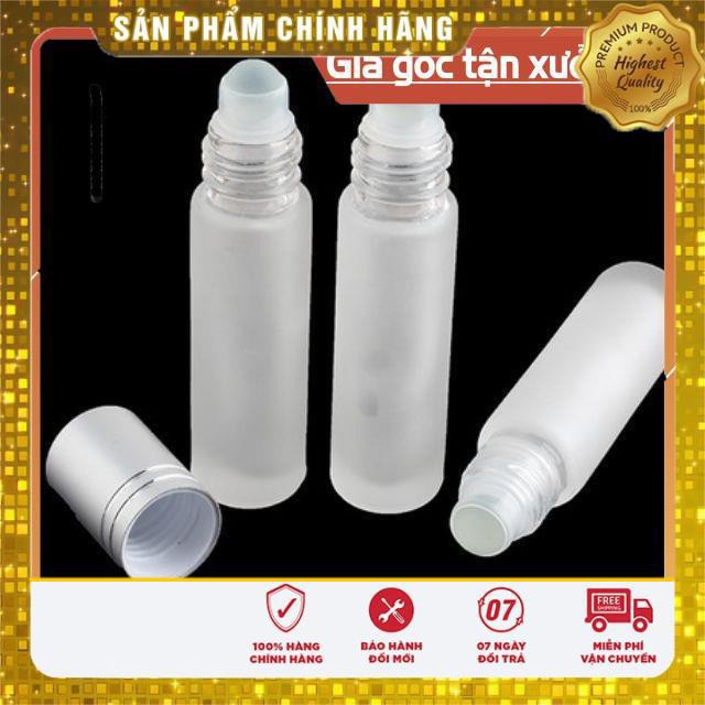 Lọ Chiết Nước Hoa ❤ TRÙM SỈ ❤ Combo 100 Vỏ chai lọ bi lăn mờ nắp bạc chiết nước hoa 10ml , phụ kiện du lịch