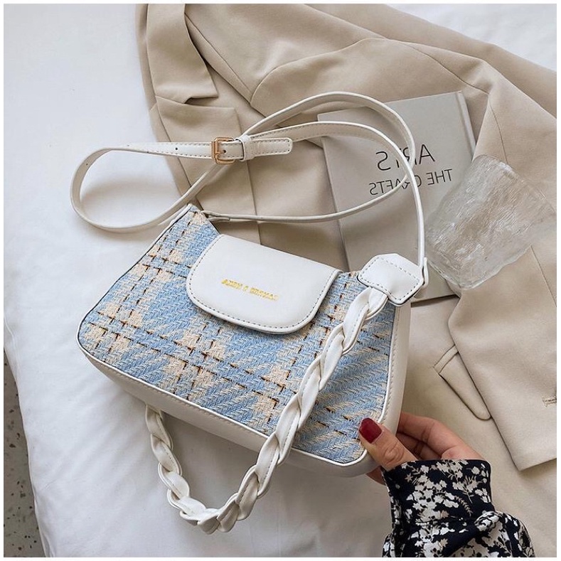 Túi đeo vai đeo chéo thời trang nữ phối dạ phong cách Hàn Quốc siêu xinh
