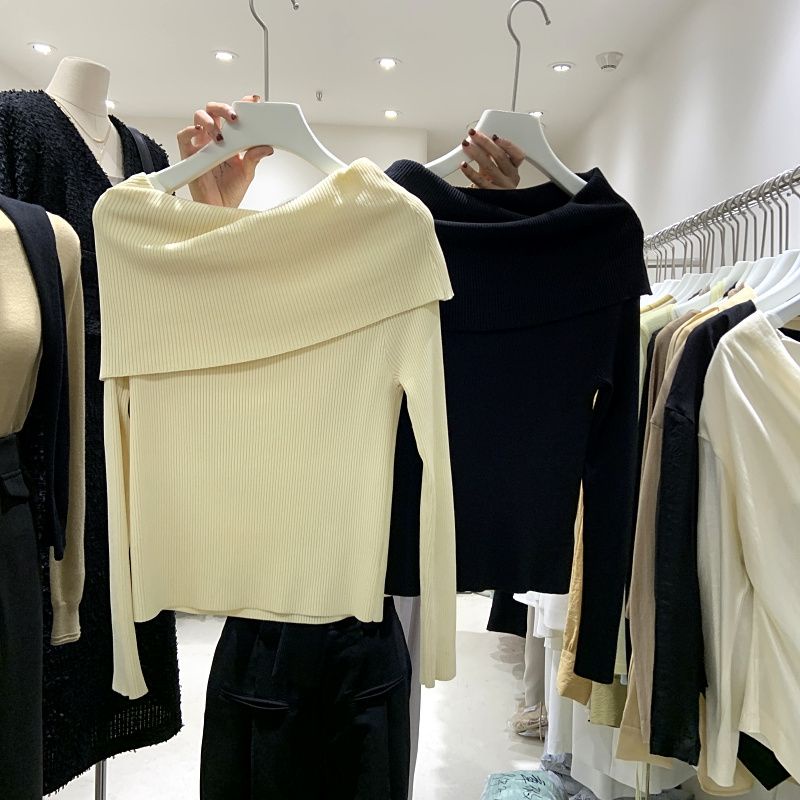 ÁO LEN TĂM TRỄ VAI THU ĐÔNG SEXY - CT2222