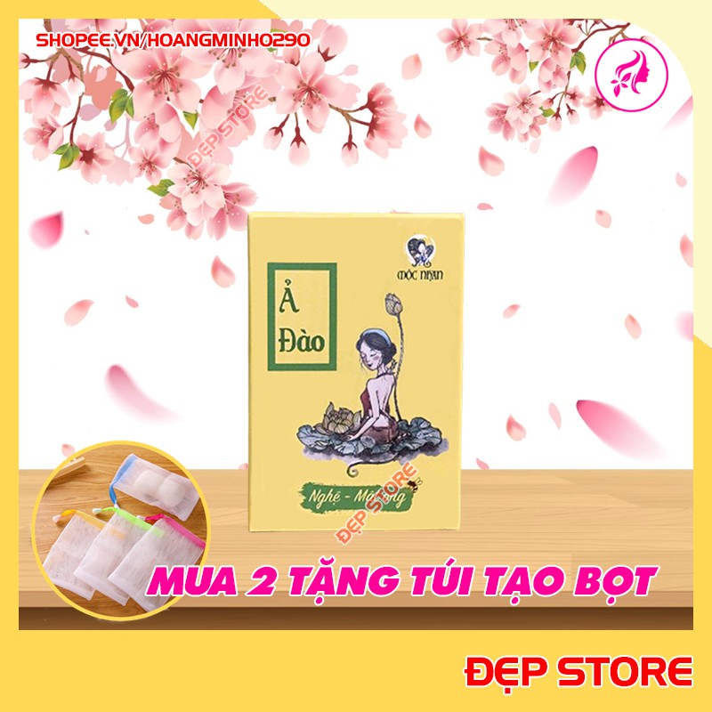 Xà Bông Mướp Đắng MỘC NHAN NATURAL Xà Bông Nghệ Giúp Trắng Da, Mờ Thâm Giảm Rạn Da.(Handmade)