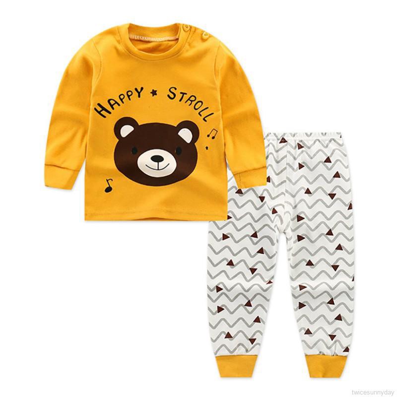 Set đồ ngủ hoạt hình xinh xắn hợp thời trang dành cho bé