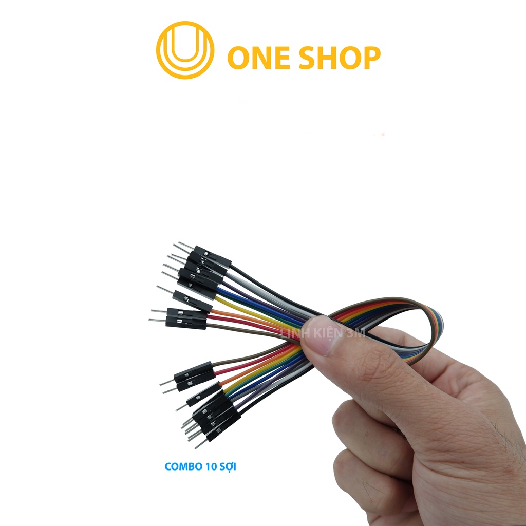 Dây Nối 7 Màu Dài 21Cm 10 sợi ( 2 Đầu Đực-Đực )