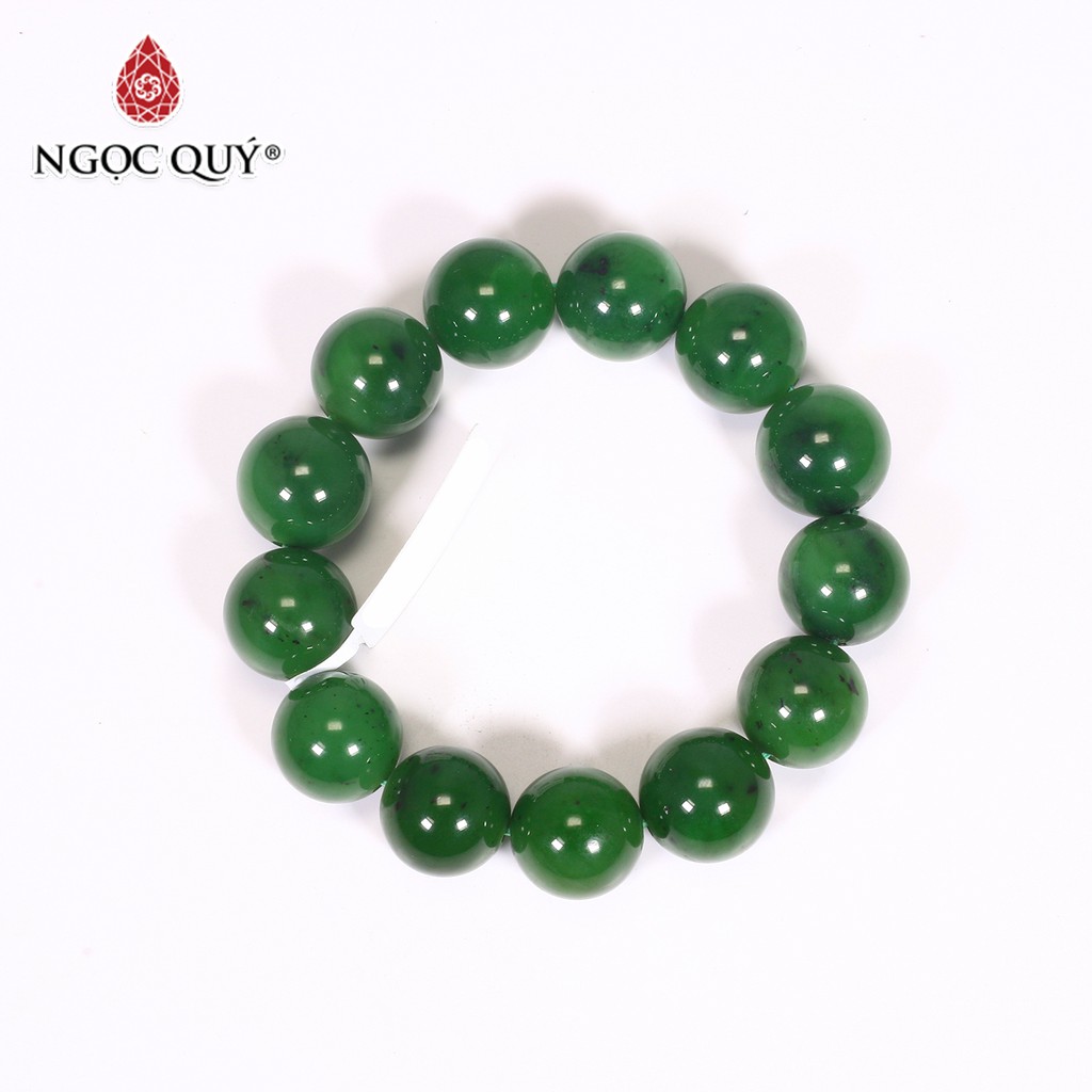 Vòng tay đá ngọc bích thiên nhiên Nephrite mệnh hỏa, mộc - Ngọc Quý