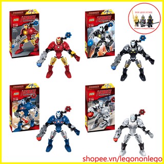 Xếp hình Non Lego bộ lắp ráp siêu anh hùng Marvel người sắt Iron Man các mẫu Bio Factory KSZ517