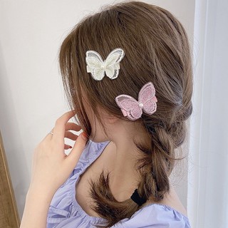 Kẹp tóc bướm thêu phong cách Hàn Quốc dành cho nữ