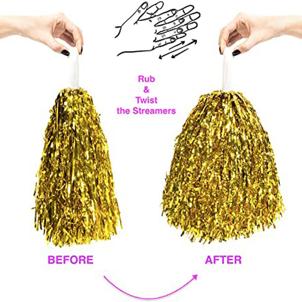 Patricia Quả Cầu Lông Xù Bằng Nhựa Có Tay Cầm Trang Trí Tiệc Khiêu Vũ Thể Thao Cho Người Lớn Trẻ Em Cheer