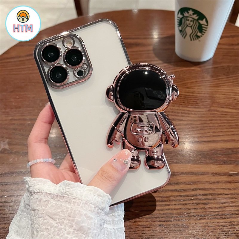Ốp Lưng TPU DẻO Trong SuốT HìNh Phi HàNh Gia Cho iPhone 13 12 Pro Max 11 Pro XS Max X 7 8 Plus