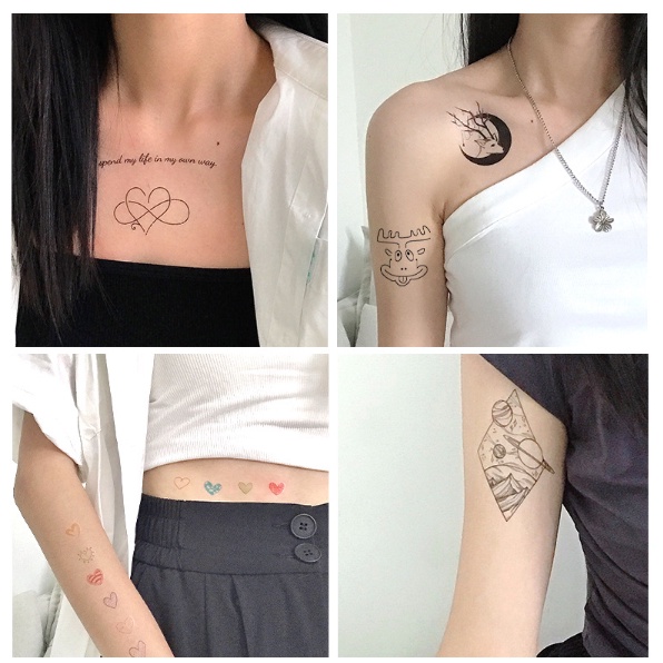 Miếng Dán Hình Xăm Hoạt Hình Chống Thấm Nước Sử Dụng Một Lần Tiện Lợi