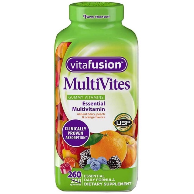[Mã COS1505 giảm 8% đơn 300K] Kẹo dẻo bổ sung vitamin tổng hợp Vitafusion MultiVites 260 viên