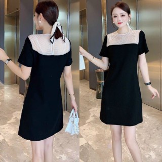 Đầm suông vai lưới kết hạt - A7275