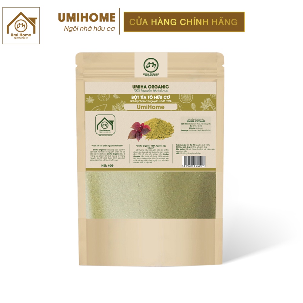 Bột Lá Tía Tô đắp mặt nạ UMIHOME nguyên chất | Perilla Powder 100% Organic 135G