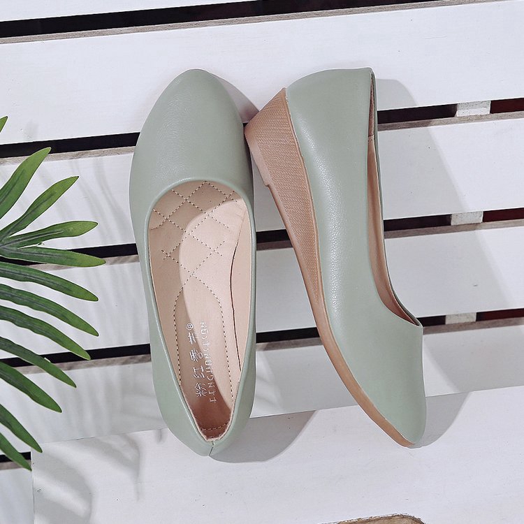 Giày búp bê IELGY đế mềm màu trơn thời trang cho nữ