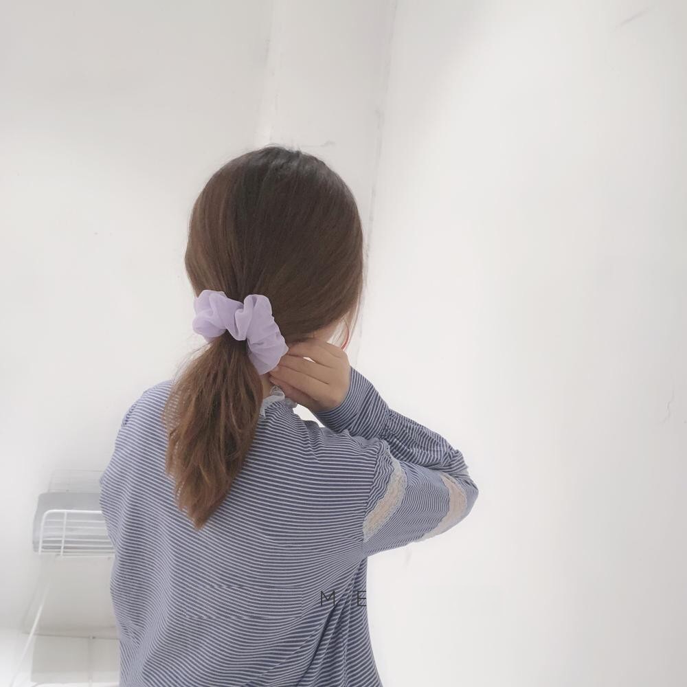 DÂY CỘT TÓC VẢI SCRUNCHIES CÁT HÀN MỎNG, LỤA MỎNG - CHẤT CHIFFON